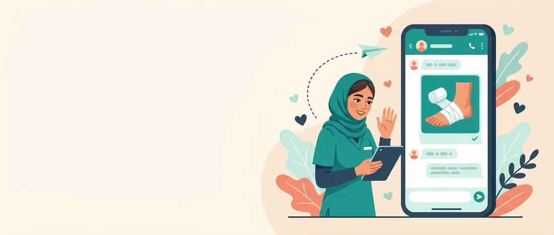ارسال عکس زخم در پیامرسان برای مشاوره